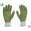 Gant de polyester 13G, gants de travail en latex entièrement gainés, fini Wave